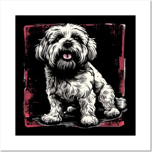 Retro Art Maltipoo Dog Lover Posters and Art